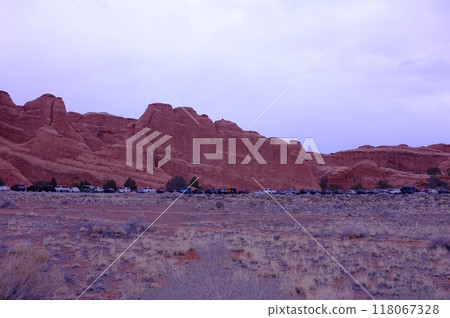 Rock fins in Fin Canyon in Arches National Park Utah Photo 118067328