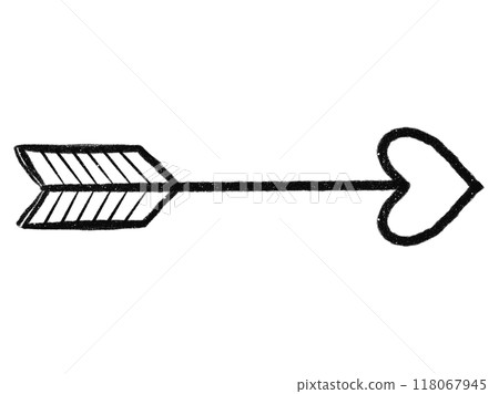 弓箭風格手繪箭頭,心形箭頭鏤空 弓箭風格手繪箭頭,心形箭頭鏤空 118067945