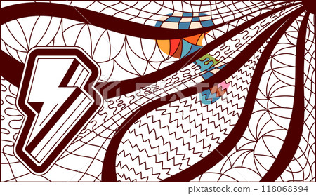 Abstract hippie decor. 118068394