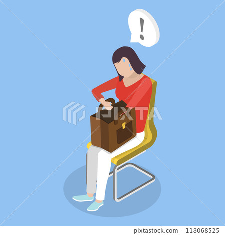 3D Isometric Flat Vector Illustration of Missing Something In Bag, Woman Rummaging Through her Handbag in Confusion 118068525