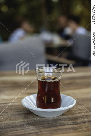 Glass of Turkish tea Glass of Turkish tea 118068766