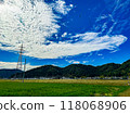 Hokuriku, Fukui Prefecture, Takefu, summer sky, countryside, rice fields 118068906