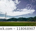 Hokuriku, Fukui Prefecture, Takefu, summer sky, countryside, rice fields 118068907