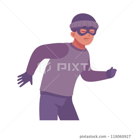 Man Criminal Commit Crime and Theft Vector Illustration Man Criminal Commit Crime and Theft Vector Illustration 118068927
