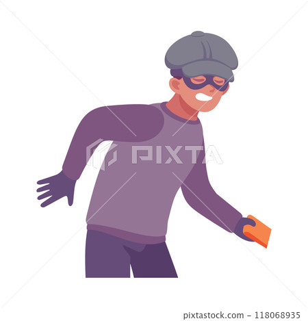 Man Criminal Commit Crime and Theft Vector Illustration Man Criminal Commit Crime and Theft Vector Illustration 118068935