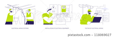 Engineering infrastructure abstract concept vector illustrations. 118069027