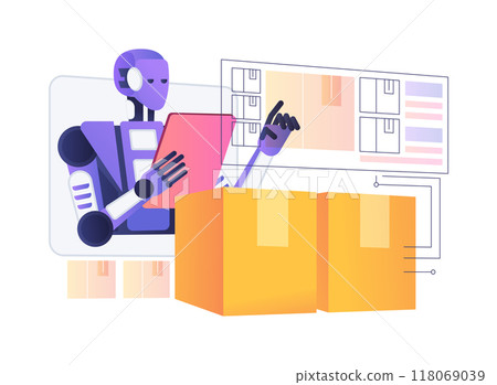 AI-Powered Predictive Stocking abstract concept vector illustration. 118069039