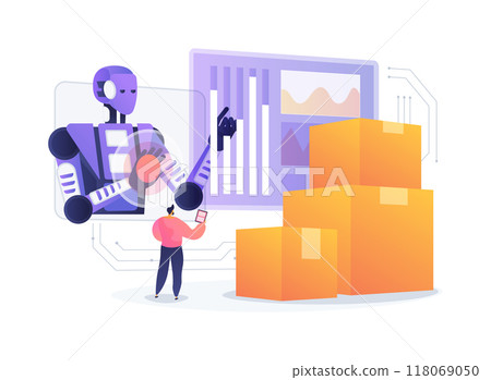 AI-Powered Inventory Management abstract concept vector illustration. AI-Powered Inventory Management abstract concept vector illustration. 118069050