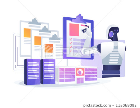 AI-Optimized Electronic Health Records abstract concept vector illustration. 118069092