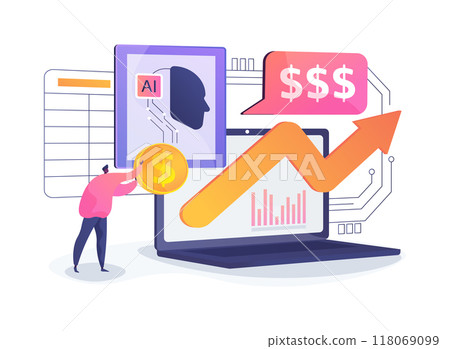 AI-Analyzed Market Research abstract concept vector illustration. AI-Analyzed Market Research abstract concept vector illustration. 118069099