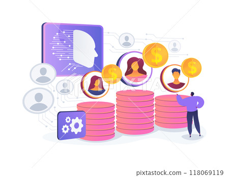 AI-Lead Scoring for Sales Teams abstract concept vector illustration. AI-Lead Scoring for Sales Teams abstract concept vector illustration. 118069119