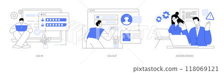 User profile access isolated cartoon vector illustrations se User profile access isolated cartoon vector illustrations se 118069121