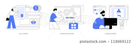 Software license isolated cartoon vector illustrations se Software license isolated cartoon vector illustrations se 118069122