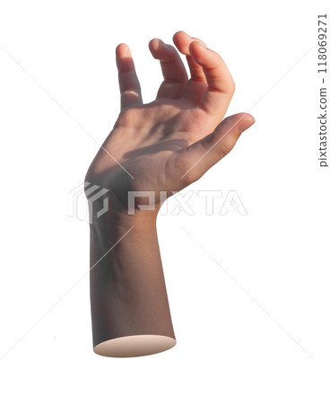 Catching, grasping, hand gesture, sign isolated on white background 118069271