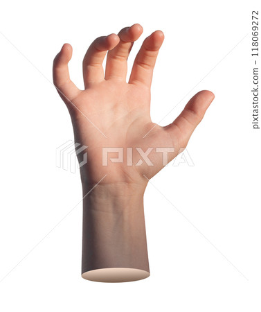 Catching, grabbing, hand gesture, sign isolated on white background 118069272