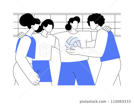 Volleyball isolated cartoon vector illustrations. 118069333