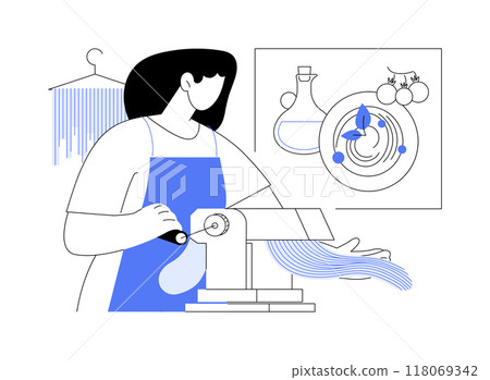 Pasta making isolated cartoon vector illustrations. 118069342