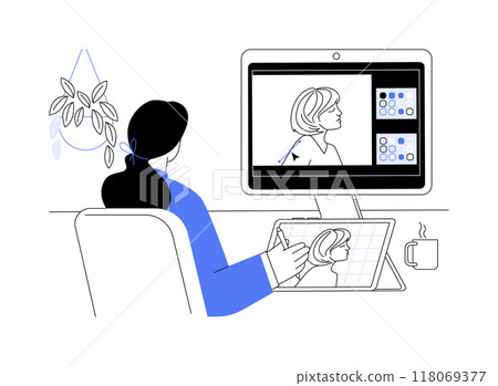Digital drawing isolated cartoon vector illustrations. Digital drawing isolated cartoon vector illustrations. 118069377
