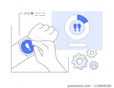 Tracker app isolated cartoon vector illustrations. 118069390