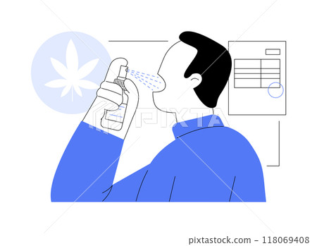 Marijuana spray isolated cartoon vector illustrations. 118069408