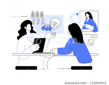 Post-pregnancy diet isolated cartoon vector illustrations. 118069432