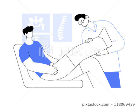Osteopath isolated cartoon vector illustrations. 118069459