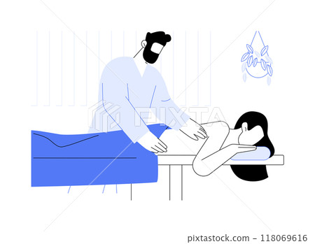 Massage therapist isolated cartoon vector illustrations. Massage therapist isolated cartoon vector illustrations. 118069616