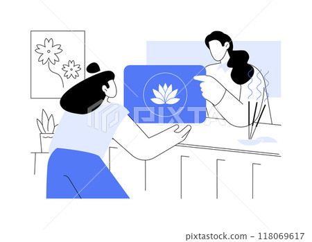Spa client card isolated cartoon vector illustrations. Spa client card isolated cartoon vector illustrations. 118069617