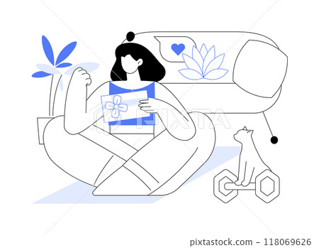 Yoga studio gift card isolated cartoon vector illustrations. 118069626