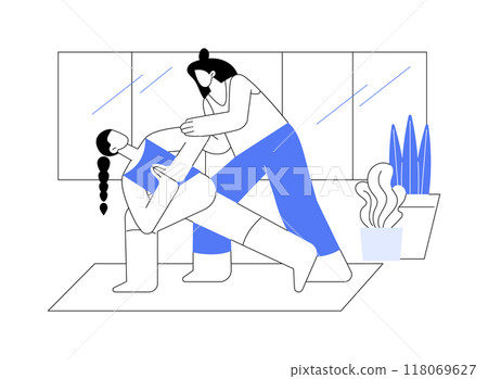 Yoga instructor isolated cartoon vector illustrations. 118069627