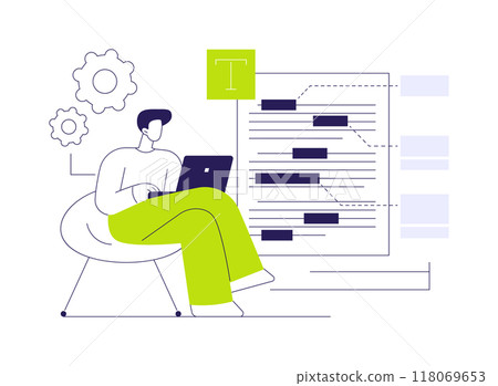 Copyediting abstract concept vector illustration. 118069653