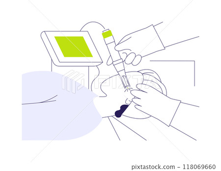 Medical laser application abstract concept vector illustration. Medical laser application abstract concept vector illustration. 118069660