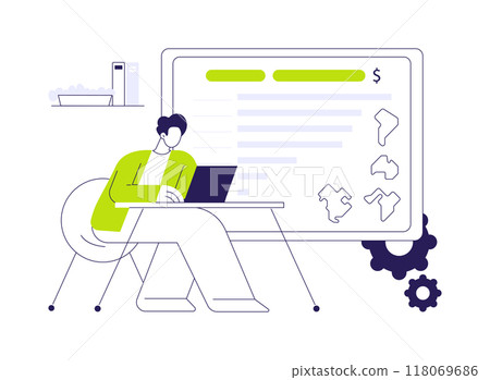 Country GDP ranking abstract concept vector illustration. 118069686