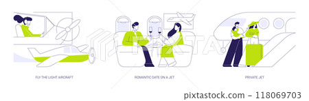 Personal air transport abstract concept vector illustrations. 118069703