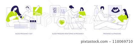 Prenatal examination abstract concept vector illustrations. 118069710