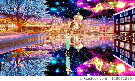 具有鏡面反射的超維度景觀 具有鏡面反射的超維度景觀 118071250