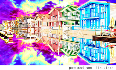 A mirror-reflected landscape of another dimension 118071258