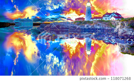 A mirror-reflected landscape of another dimension 118071268
