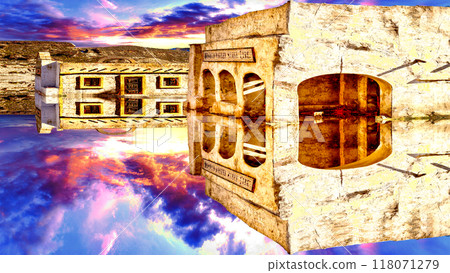 A mirror-reflected landscape of another dimension 118071279