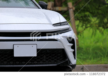 white domestic sports car 118072372