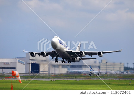 Takeoff and landing of an airliner 118072401