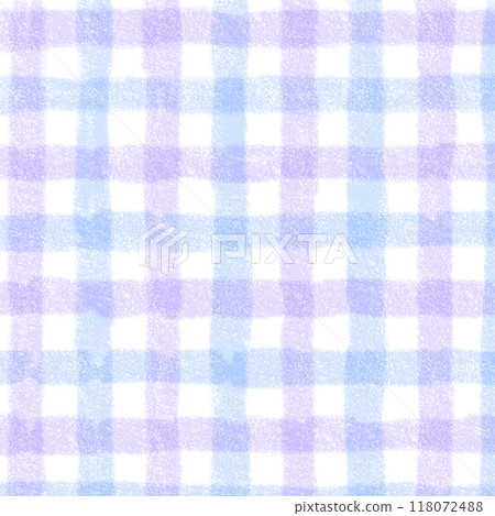 Blue Purple Gingham Check Hand Drawn Background Overlay 118072488