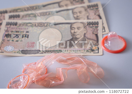 Money and condoms Money and condoms 118072722