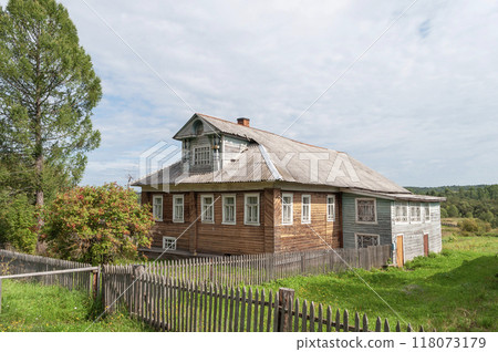 Country wooden house in the village 118073179