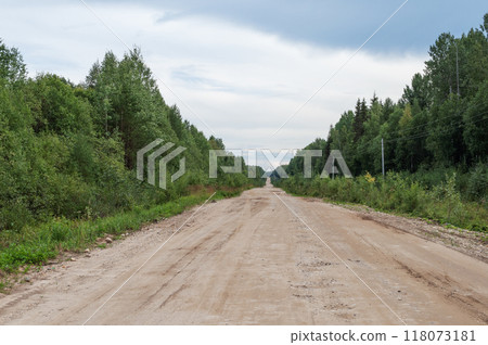Country road in the forest 118073181