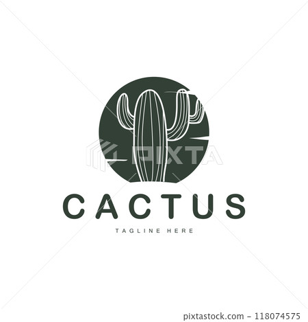 Green Plant Cactus Logo Design With Desert Plant Symbol Illustration Vector Icon Template Green Plant Cactus Logo Design With Desert Plant Symbol Illustration Vector Icon Template 118074575
