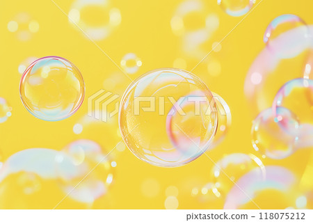 Beautiful colorful soap bubble background material AI generated image 118075212
