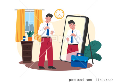 Man getting ready for office 118075282