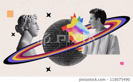 拼貼-土星 拼貼-土星 118075490