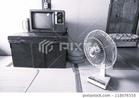 懷舊的單色景觀與昭和復古家電 118076358